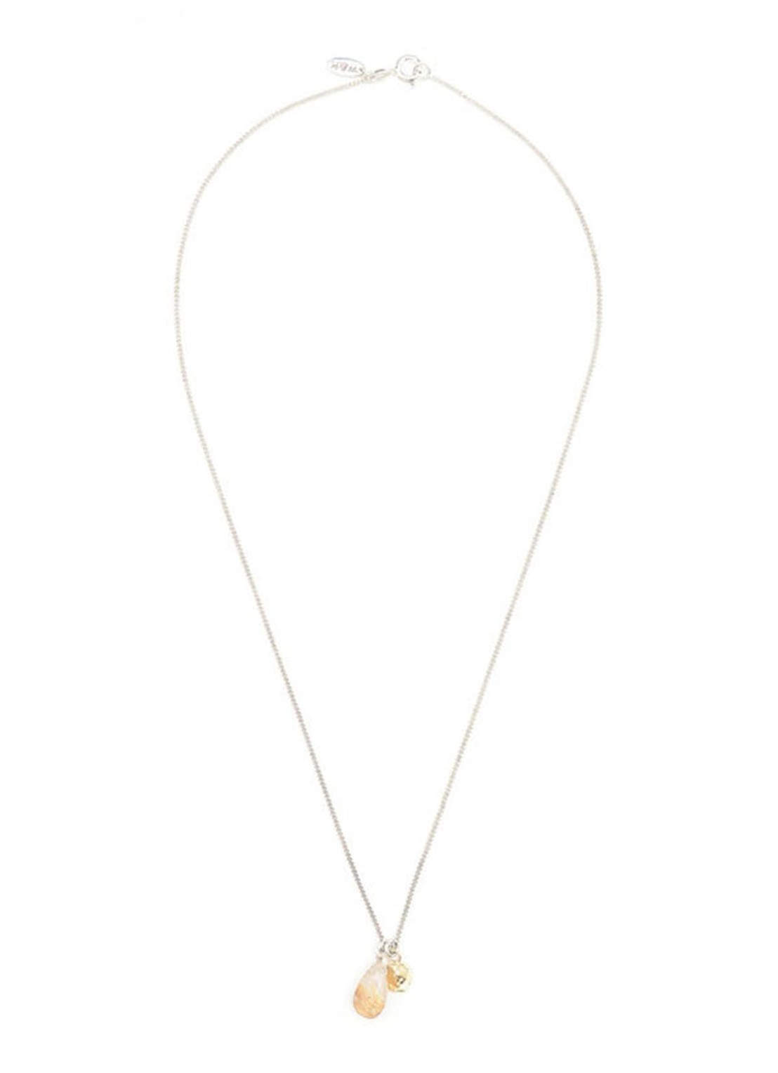 Wouters & Hendrix Ketting van zilver met rutielkwarts - detail zilver
