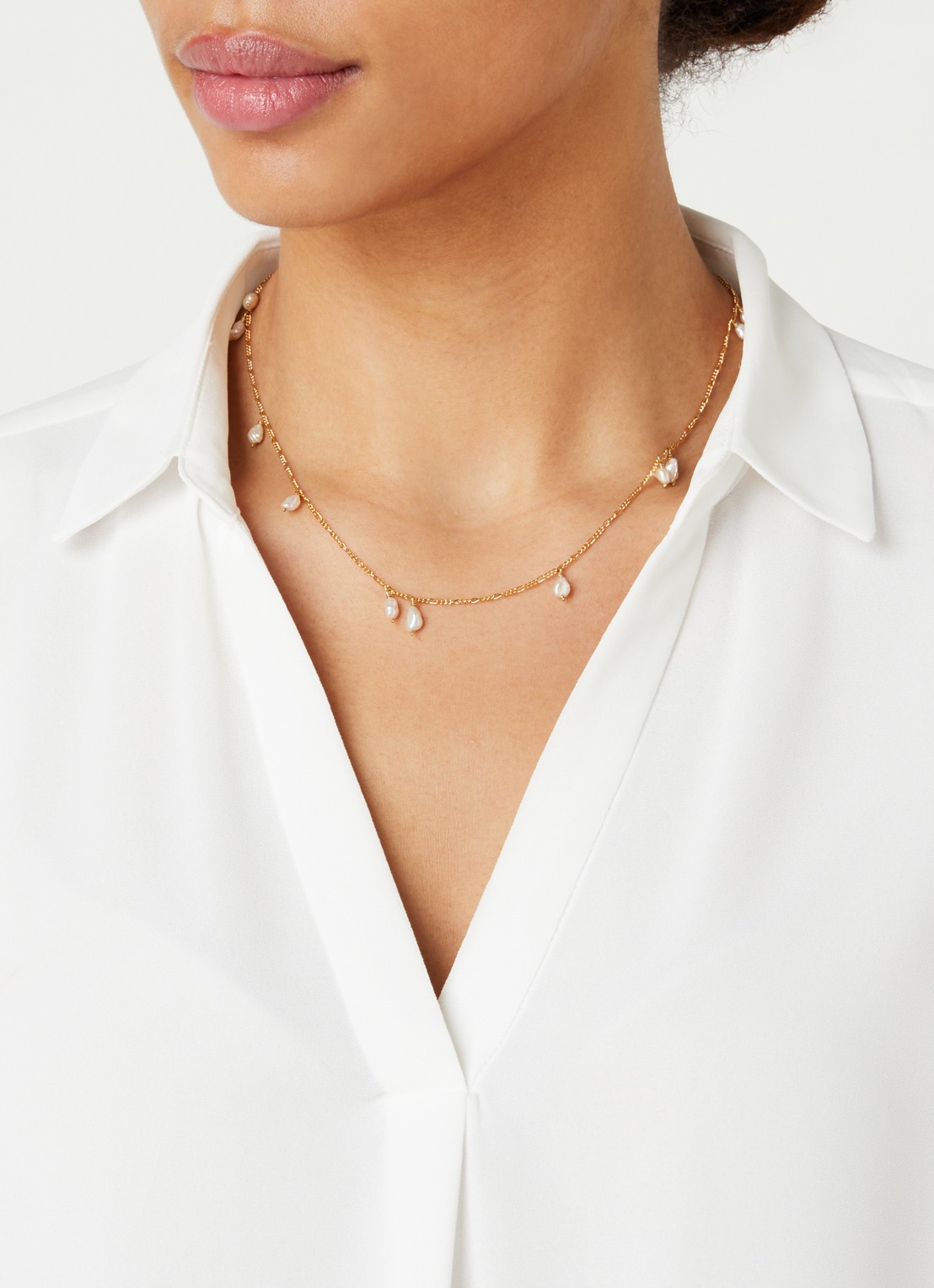 Wouters & Hendrix Ketting verguld - voorkant 5 goud