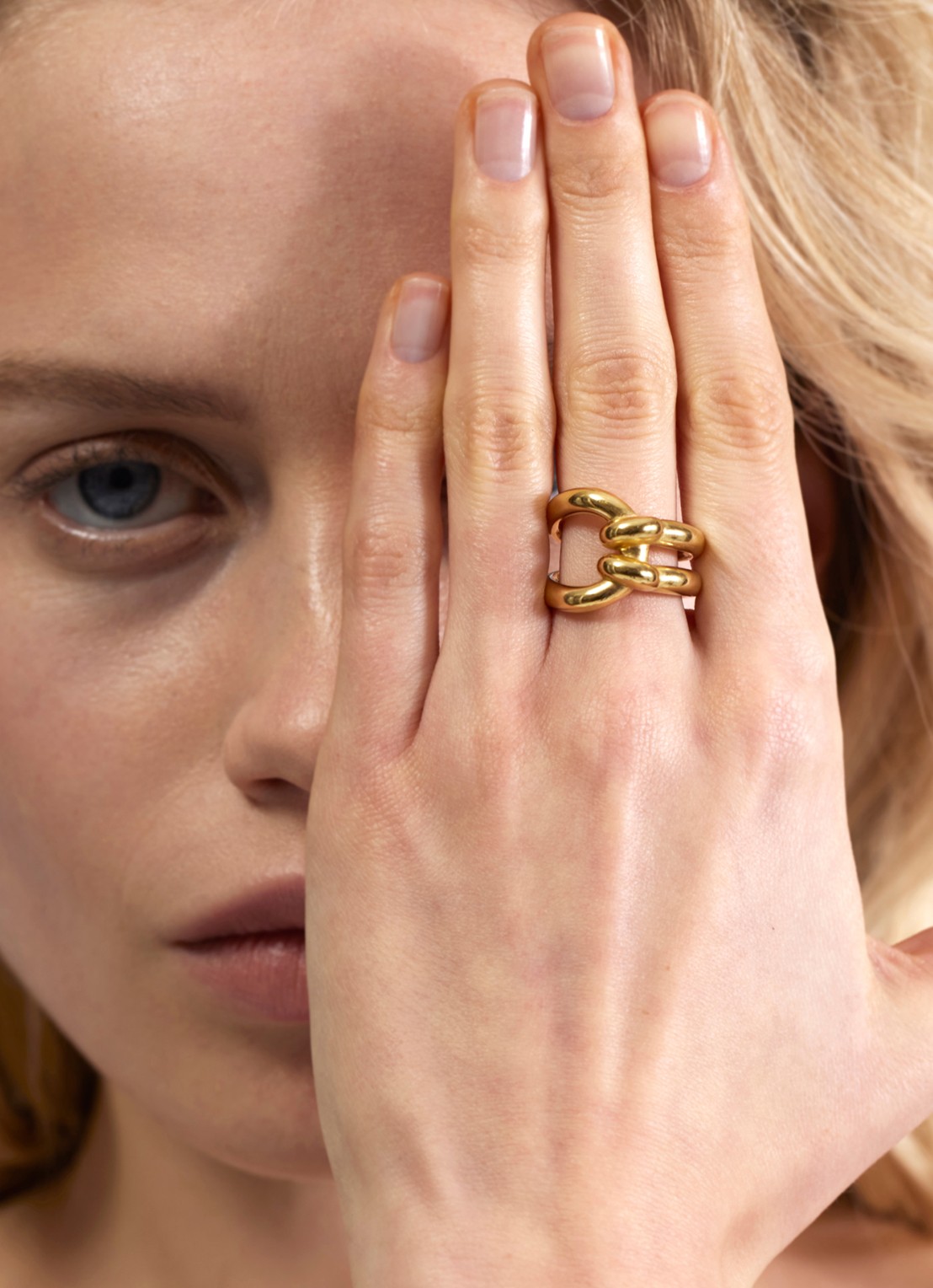 Wouters & Hendrix Mariner's lock ring verguld - voorkant 4 goud
