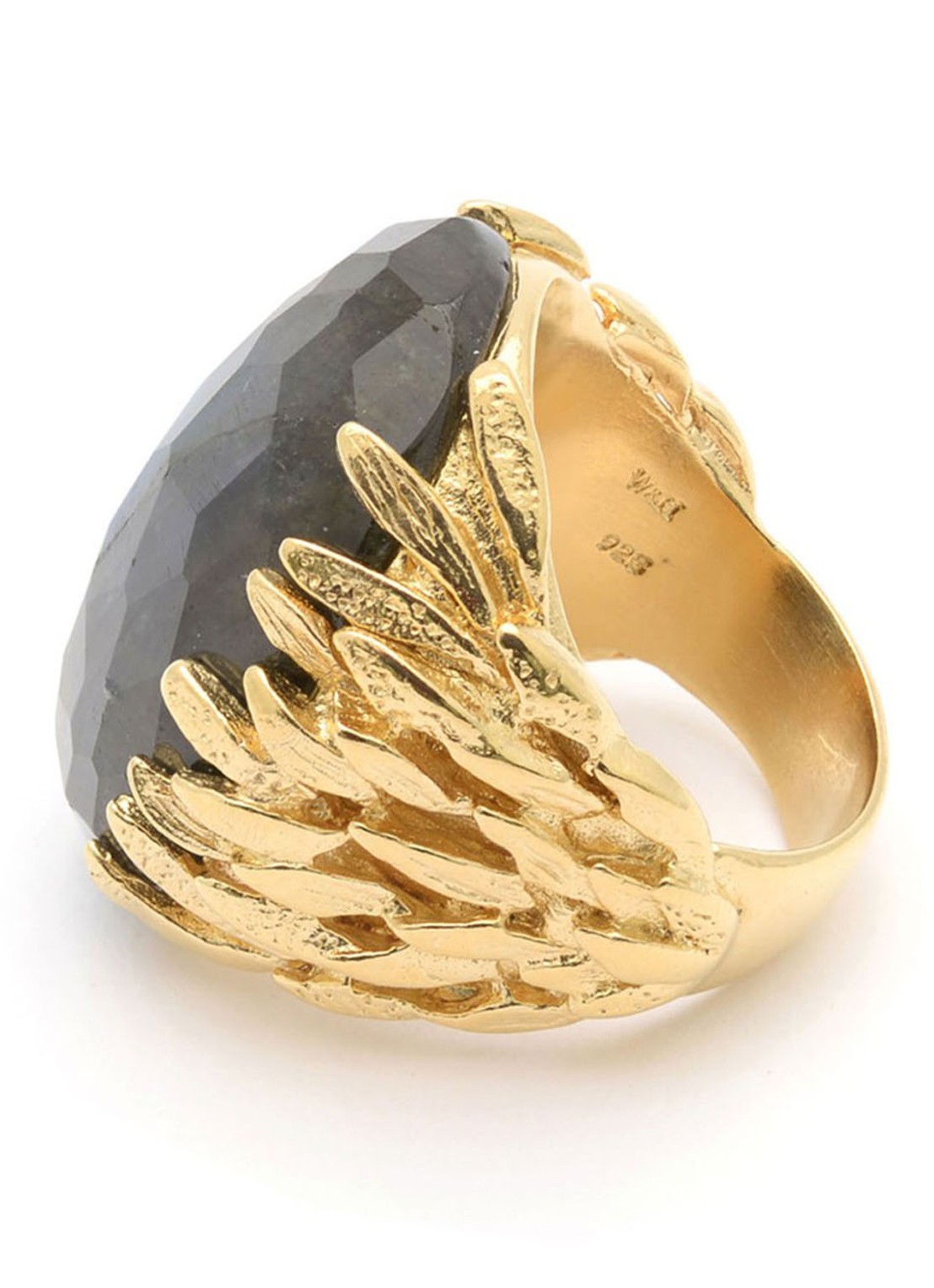 Wouters & Hendrix Ring van zilver met labradoriet - detail 3 goud