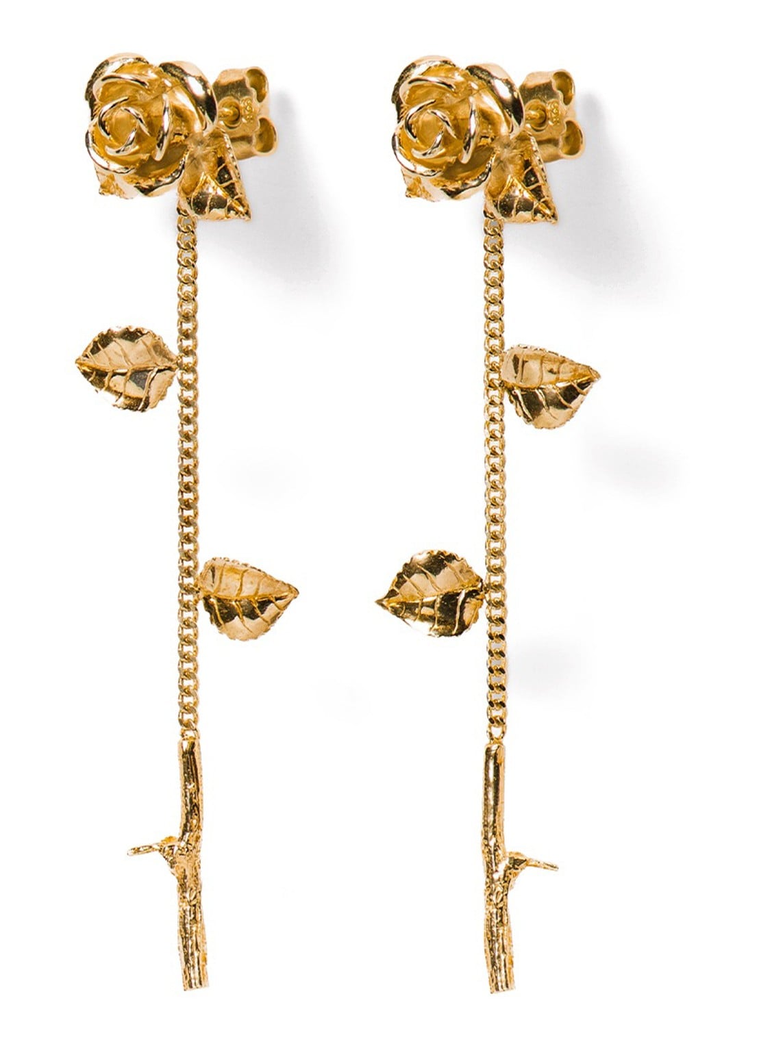 Wouters & Hendrix Rose oorstekers verguld - detail 3 goud