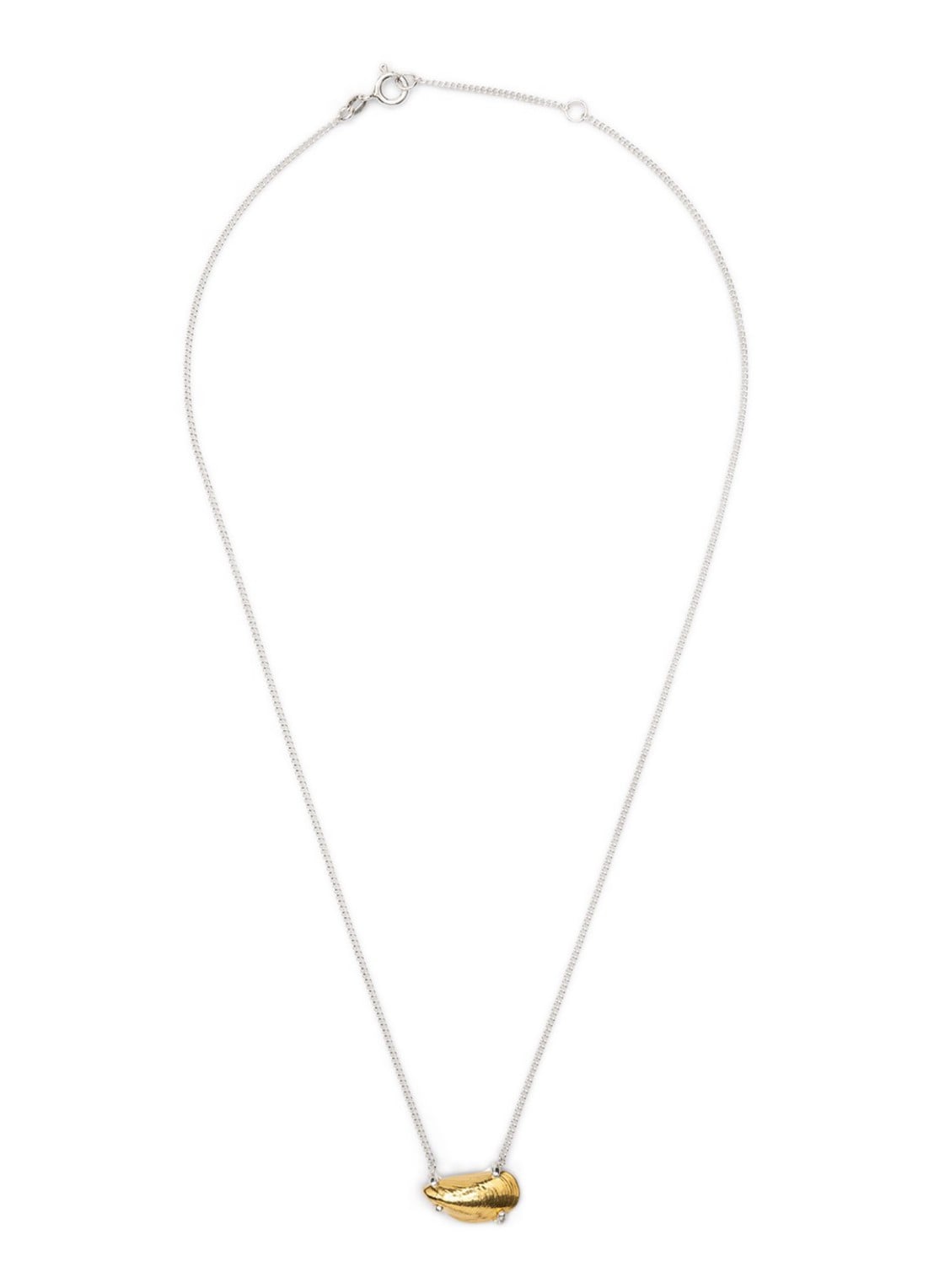 Wouters & Hendrix Small Mussel ketting verguld - detail goud