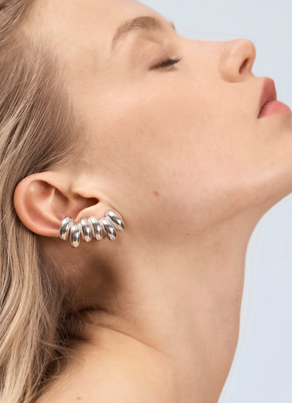 Wouters & Hendrix  The Classic Climber ear cuff verguld - voorkant 2 zilver