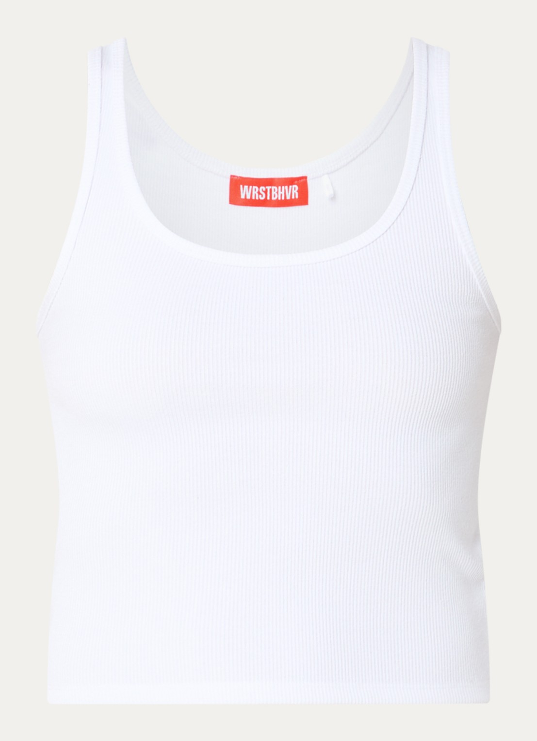 WRSTBHVR Tilla tank top met boothals - voorkant wit