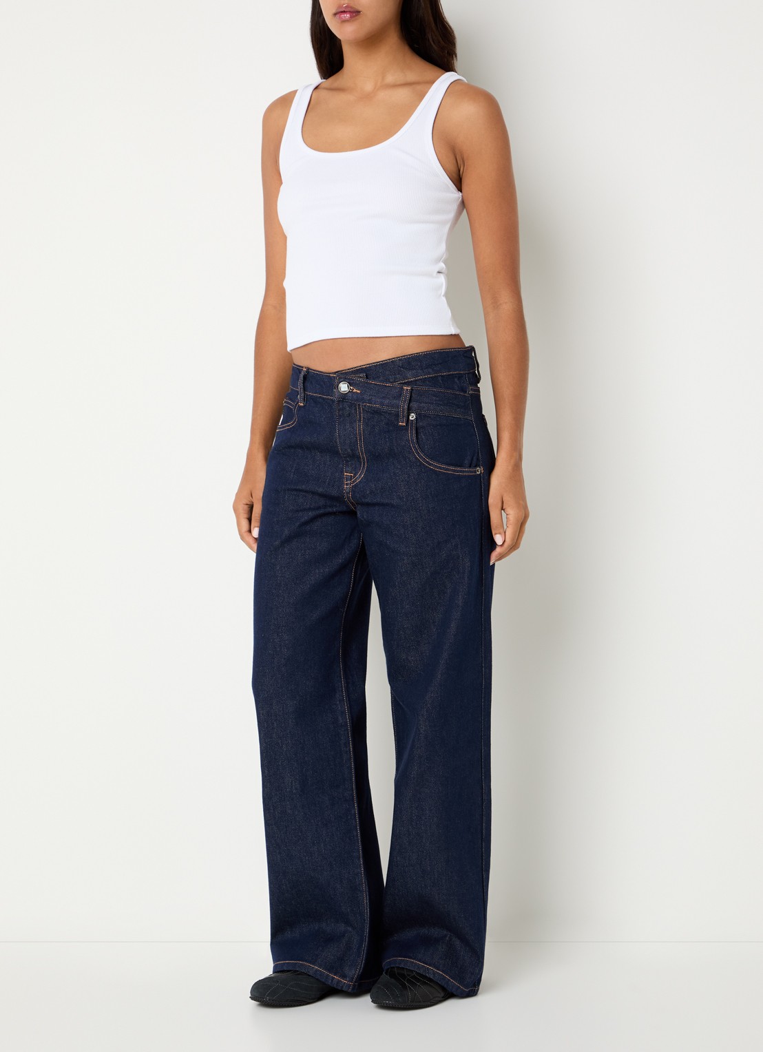 WRSTBHVR Tilla tank top met boothals - voorkant 2 wit