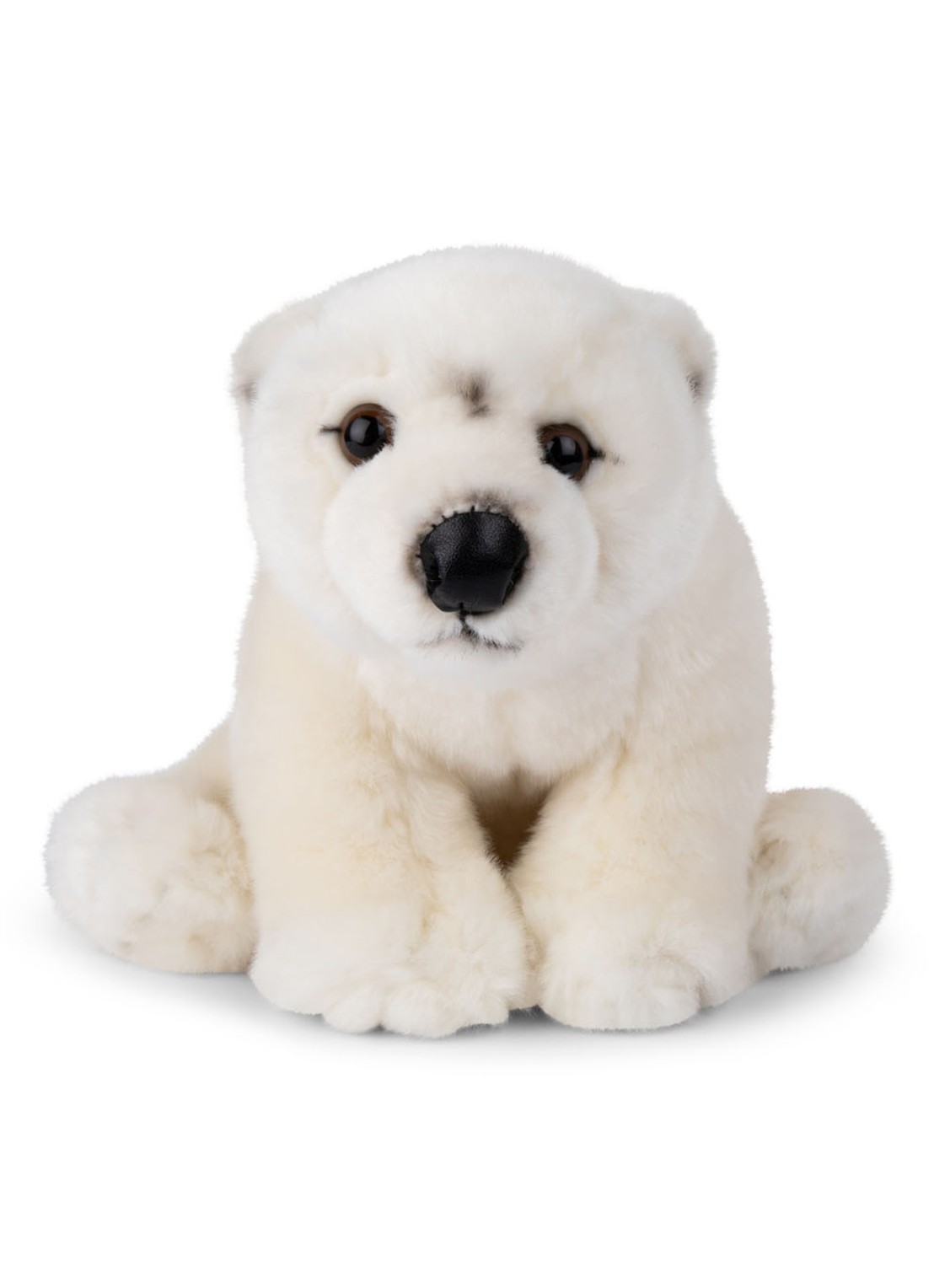 WWF Floppy ijsbeer knuffel 33 cm - voorkant wit