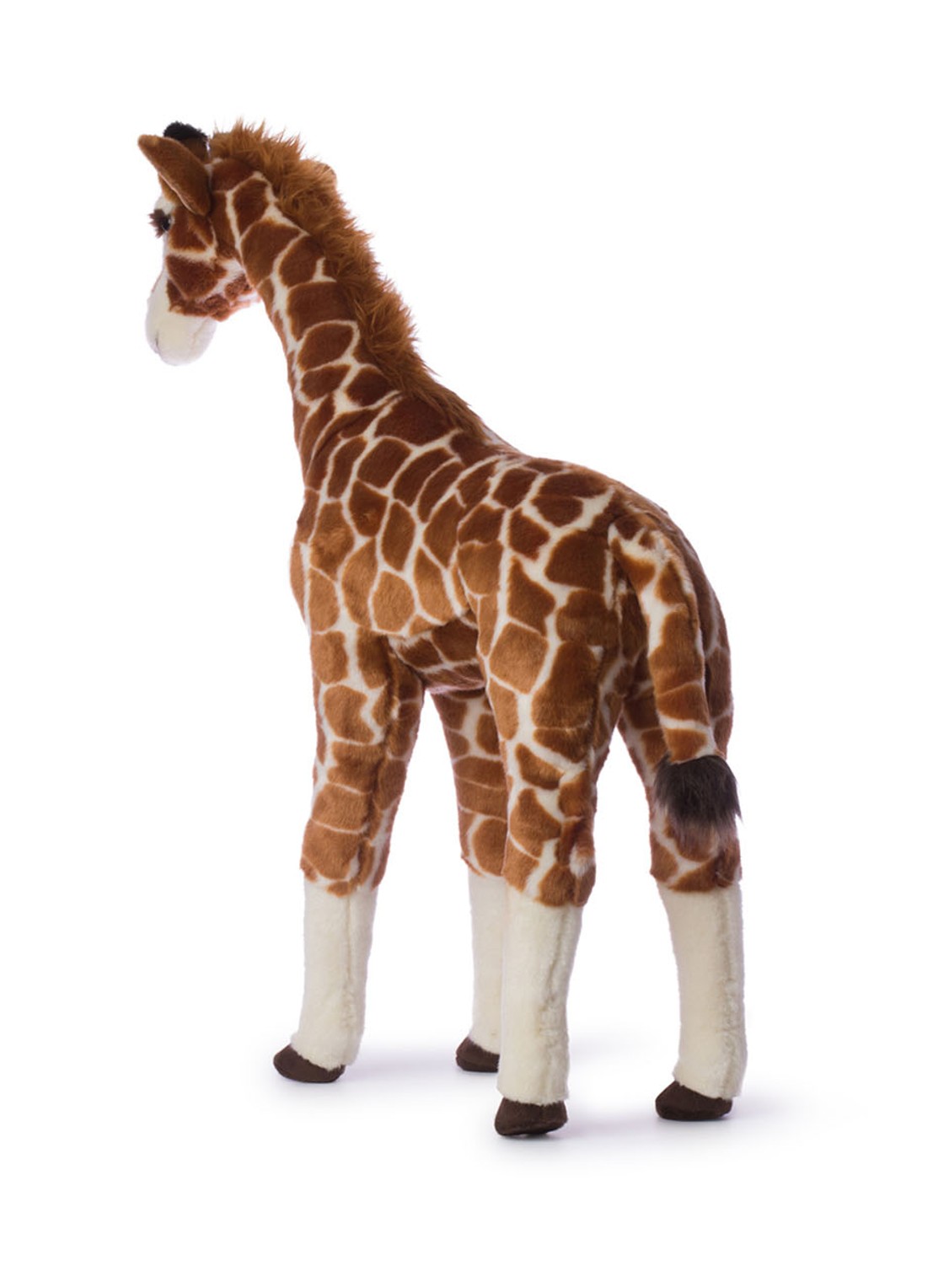 WWF Giants giraffe knuffel 75 cm - achterkant bruin