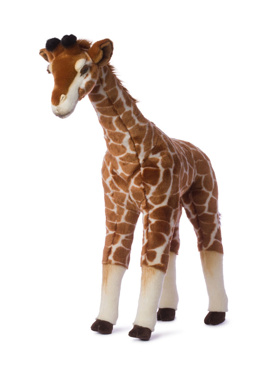 WWF Giants giraffe knuffel 75 cm - voorkant 2 bruin