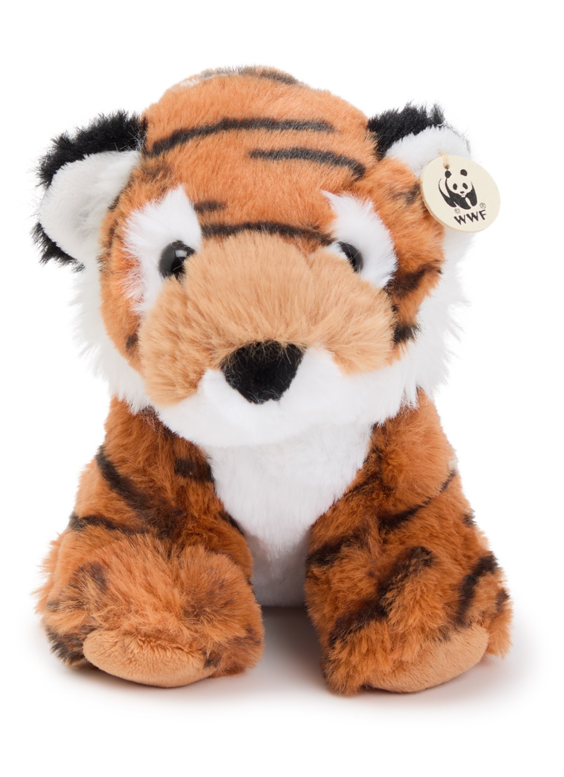 WWF Tijger knuffel - voorkant donkeroranje