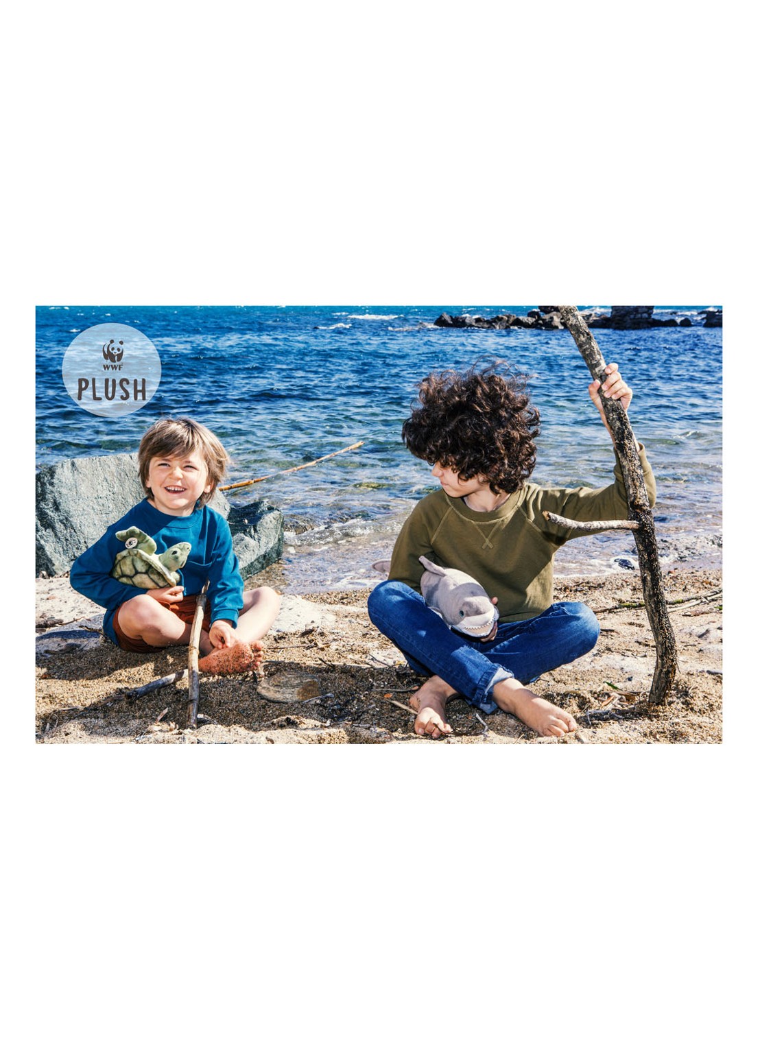 WWF Zeeschildpad knuffel 23 cm - detail 4 groen