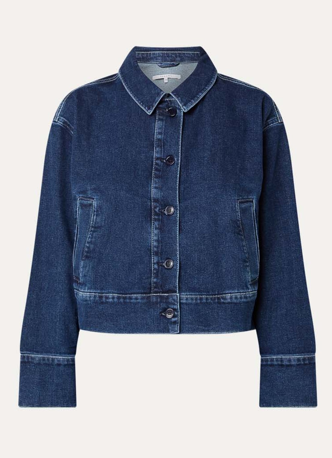Xandres Balo spijkerjas met steekzakken - voorkant indigo