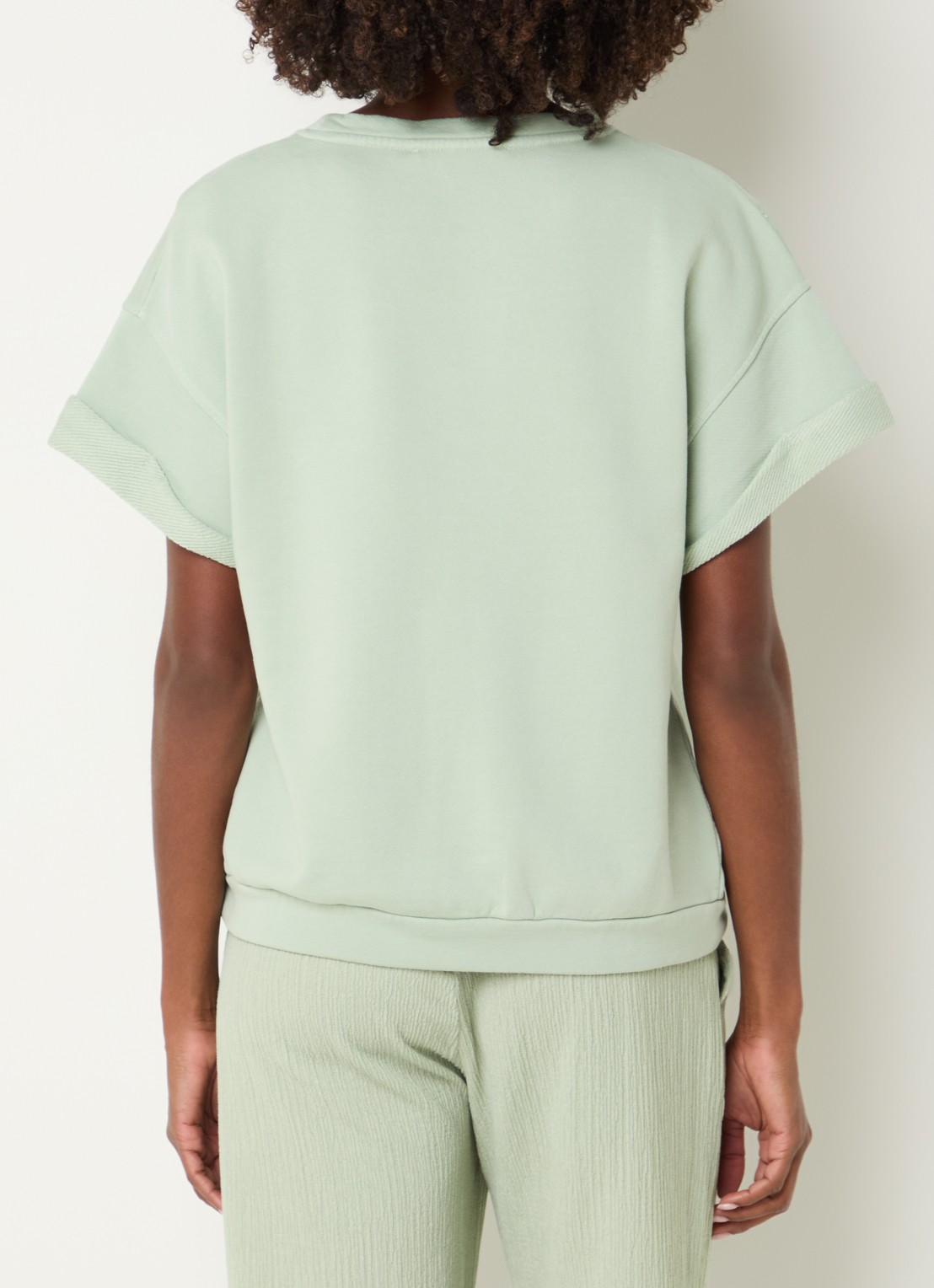 Xandres Fienne sweater met ronde hals - achterkant 3 mint