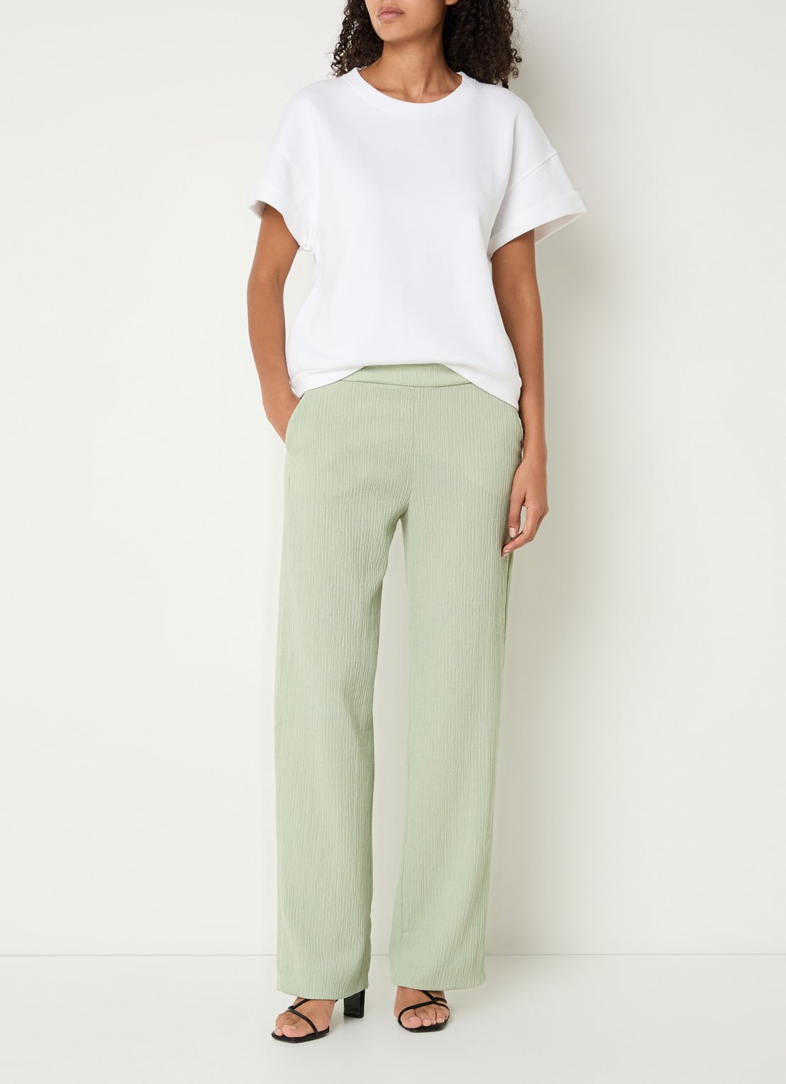 Xandres Fienne T-shirt met ronde hals - voorkant 4 wit