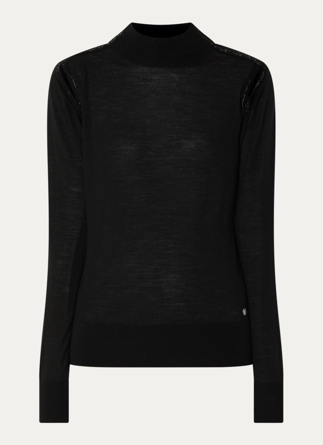 Xandres Galega pullover van wol - voorkant 3 zwart
