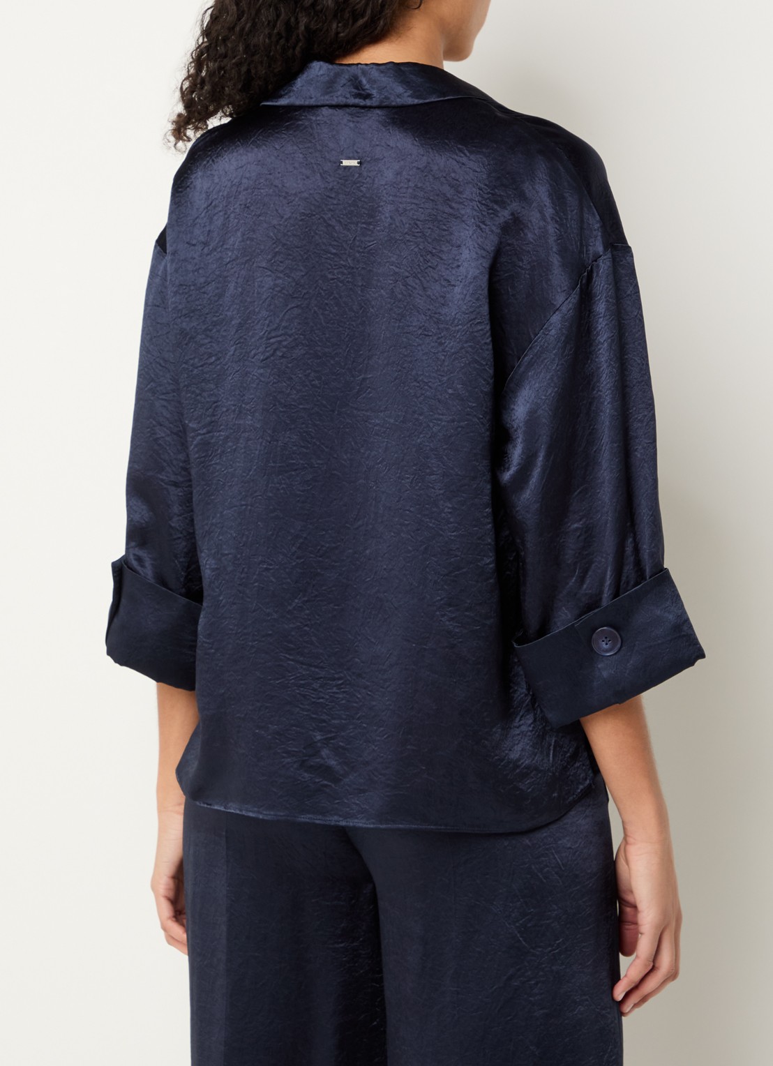 Xandres Halexa tuniek met metallic finish - achterkant 3 donkerblauw