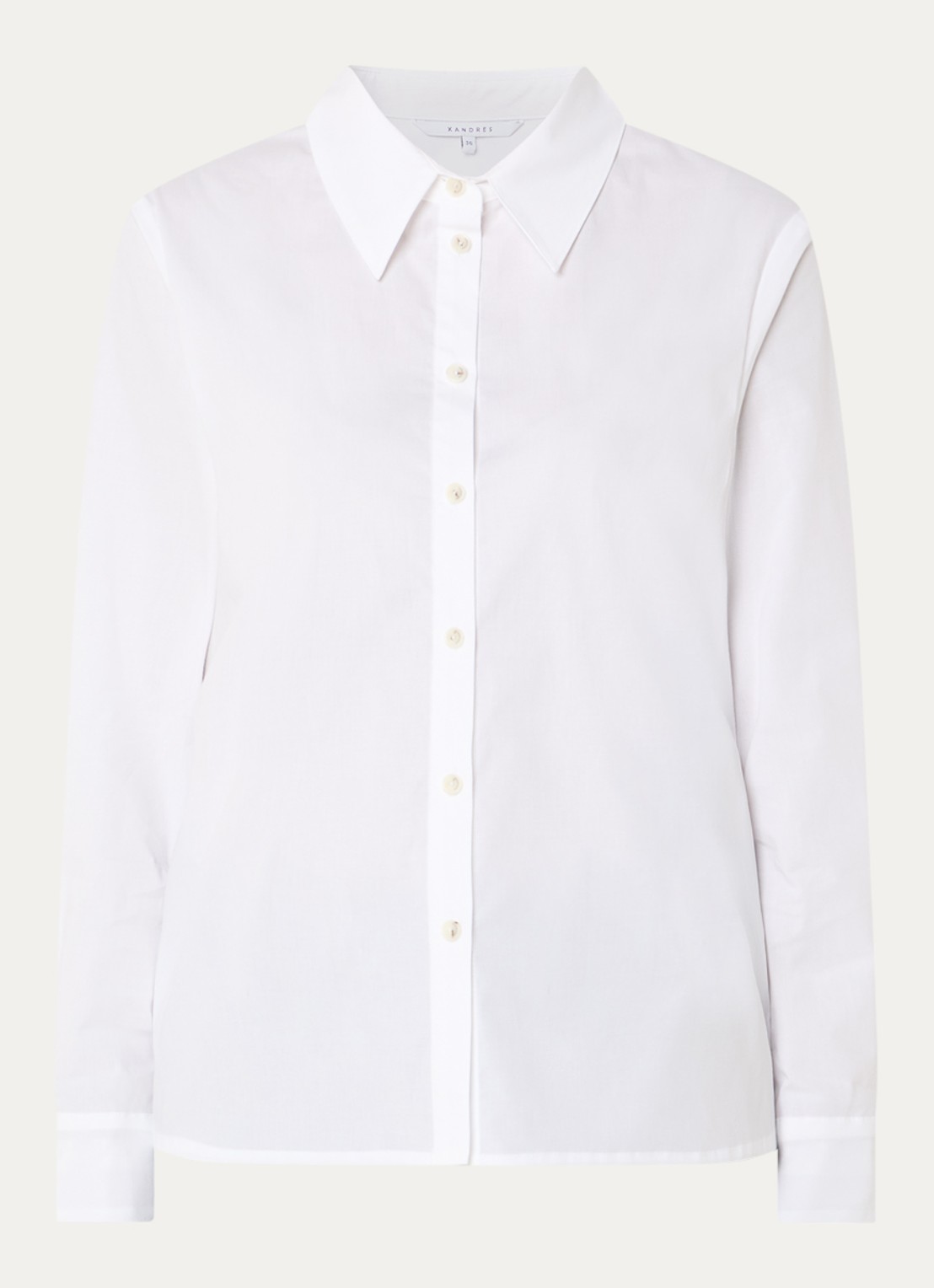 Xandres Henk blouse met backprint - voorkant 2 wit