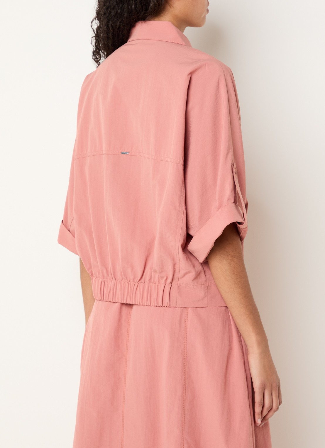 Xandres Hibis blouse met kraag - achterkant 4 koraal