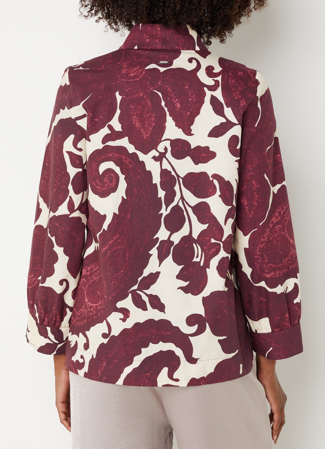 Xandres Hulen tuniek met print - achterkant 4 aubergine