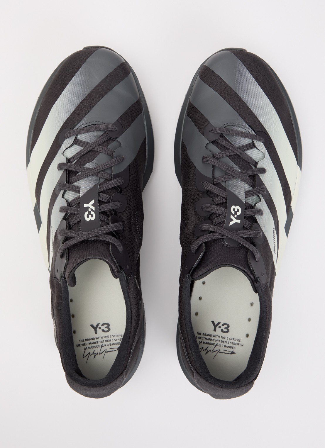Y-3 Adios 9 sneaker van mesh met logo - detail 3 zwart
