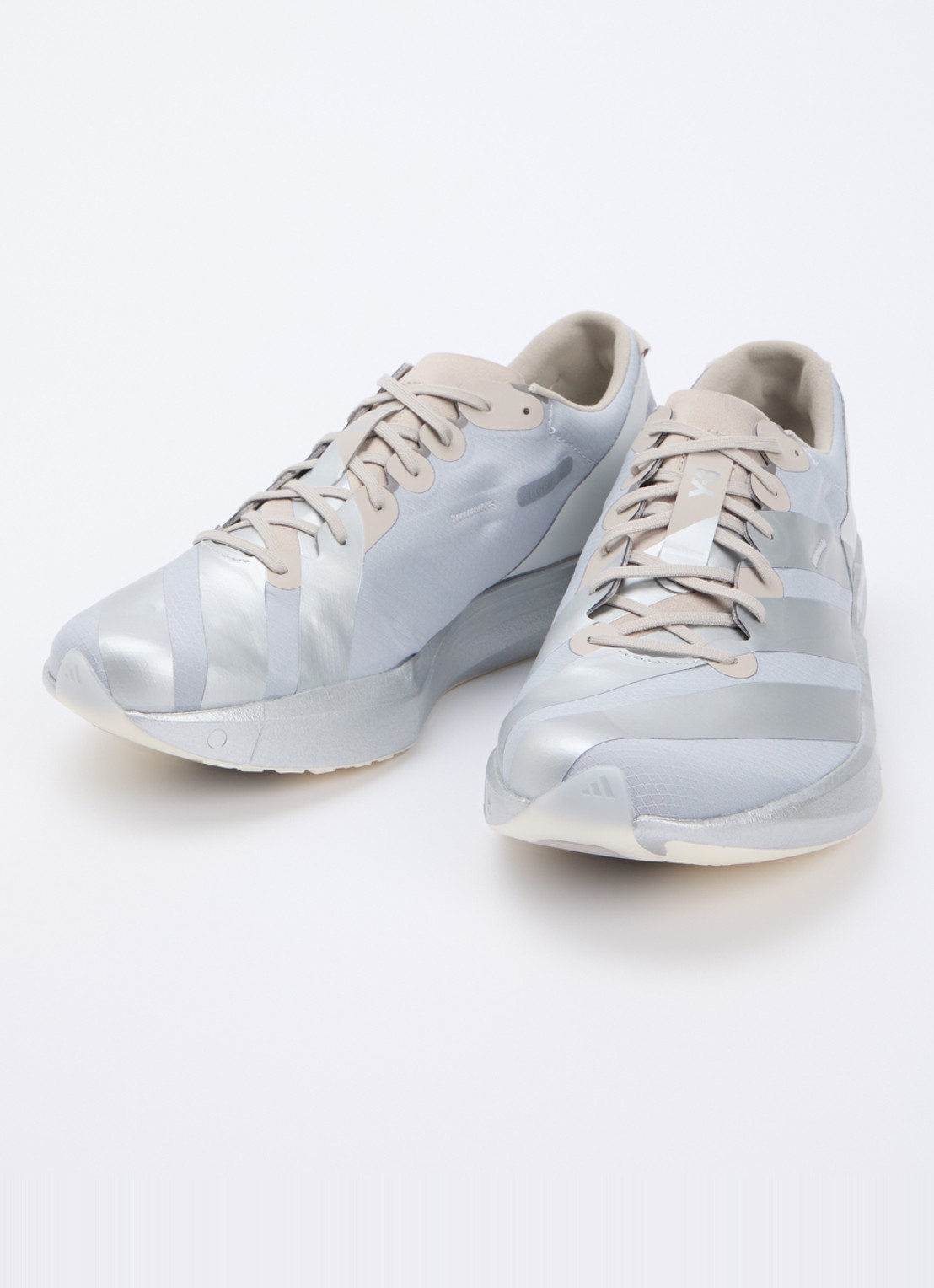 Y-3 Adios 9 sneaker van mesh met metallic details - detail 3 grijs