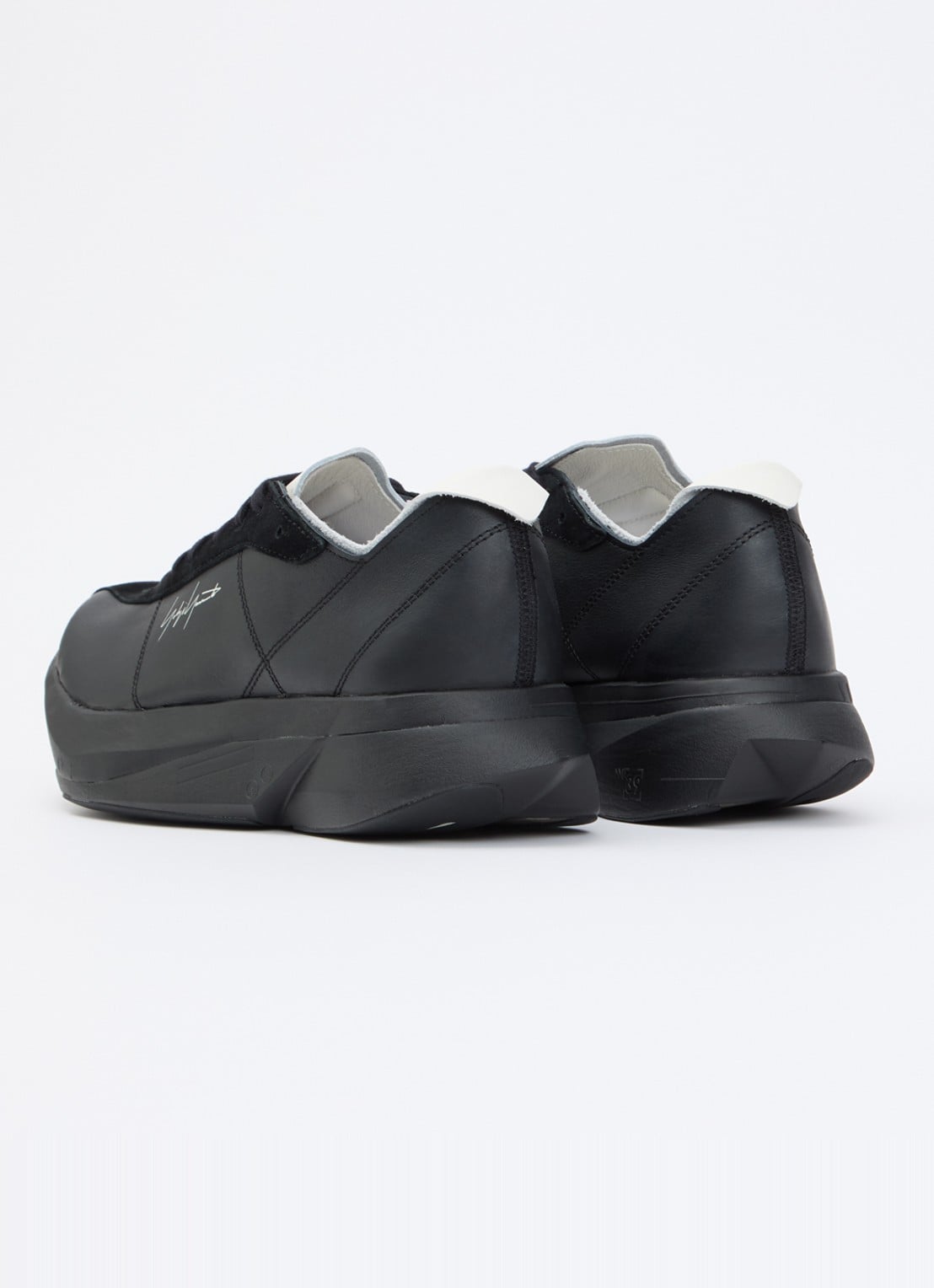 Y-3 Adios Pro 3.0 sneaker van leer met suède details - achterkant 5 zwart