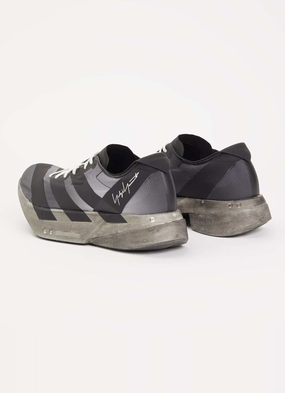 Y-3 Adios Pro 4 sneaker met mesh details - achterkant zwart