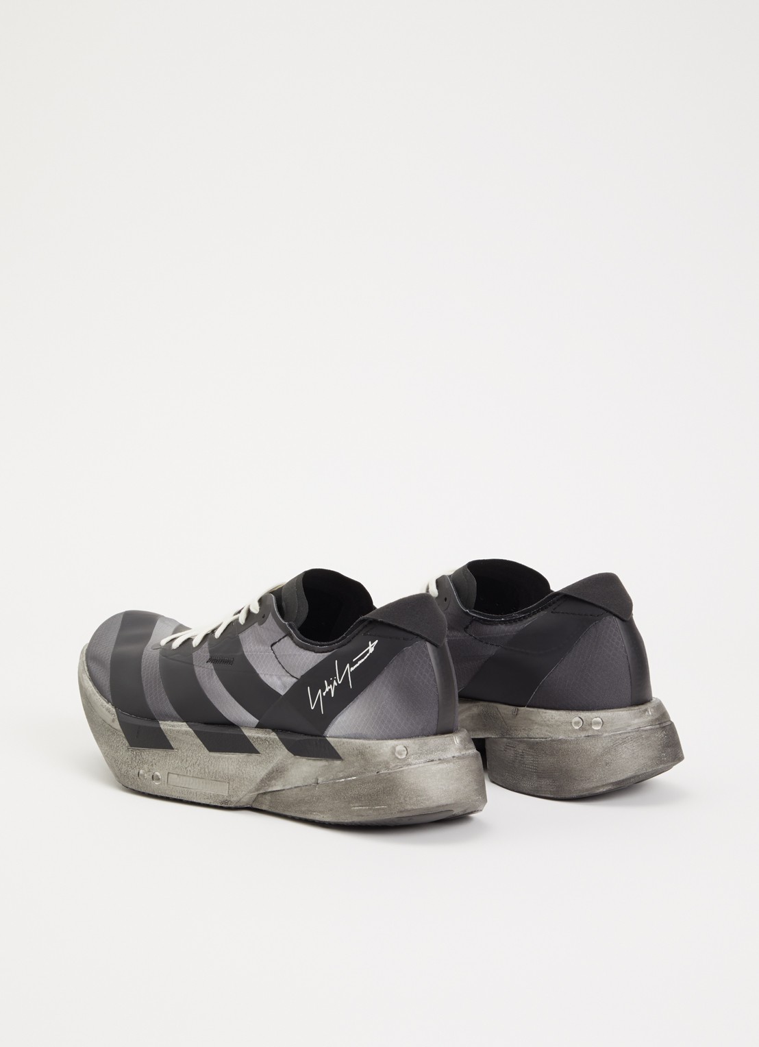 Y-3 Adios Pro 4 sneaker met mesh details - achterkant zwart