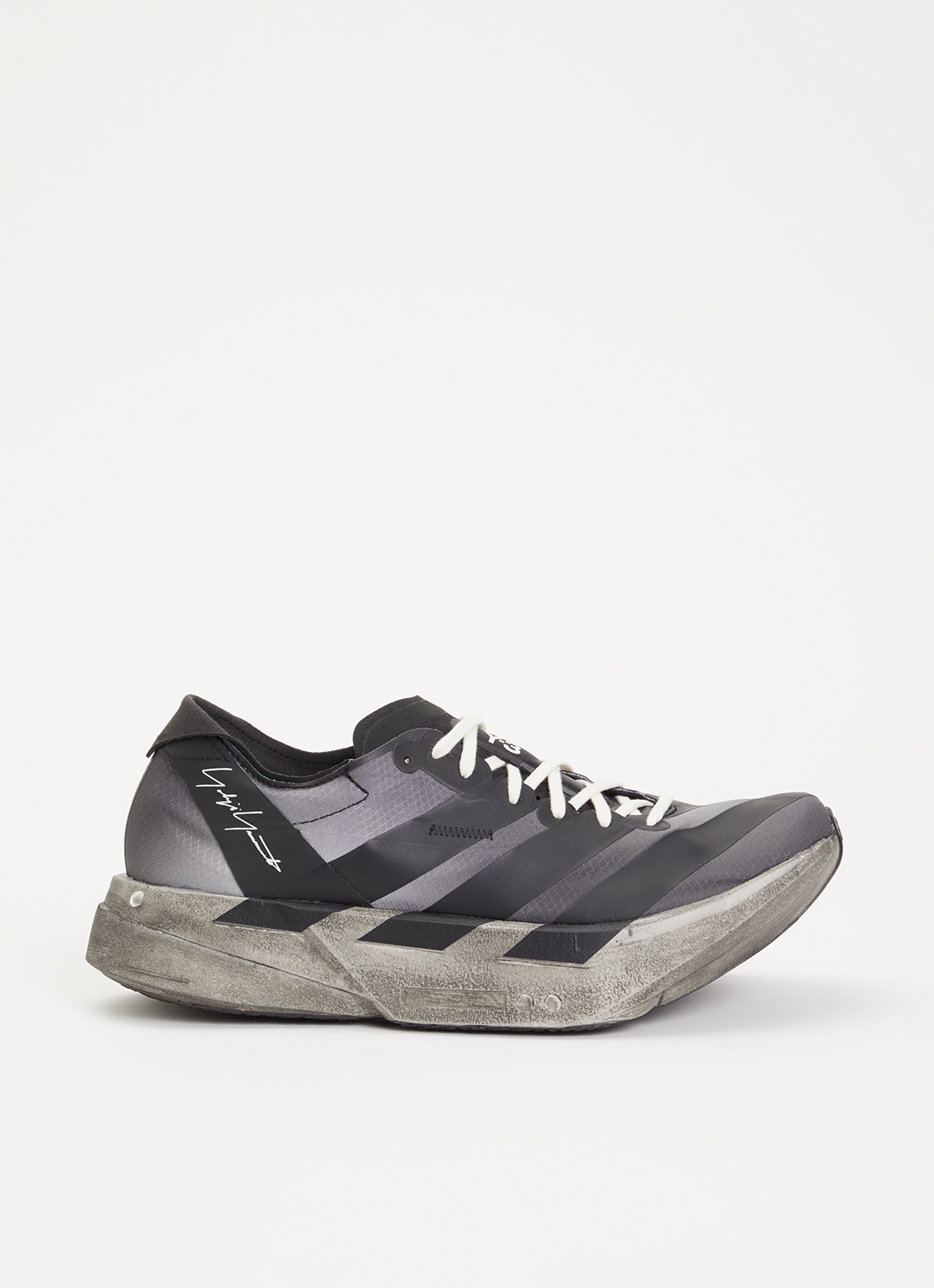 Y-3 Adios Pro 4 sneaker met mesh details - voorkant 5 zwart