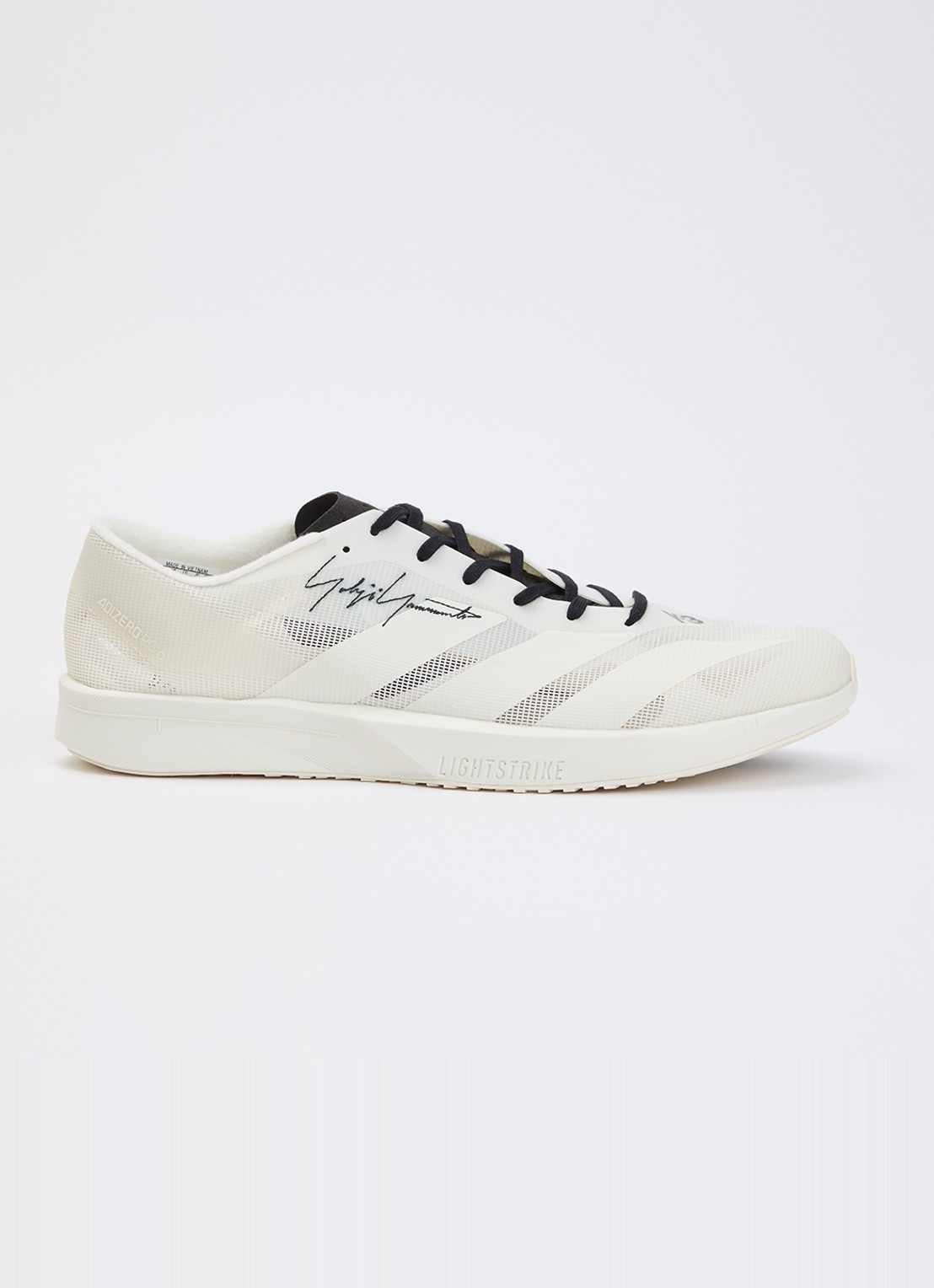 Y-3  Adizero RC6 sneaker van mesh met logo - voorkant gebroken wit