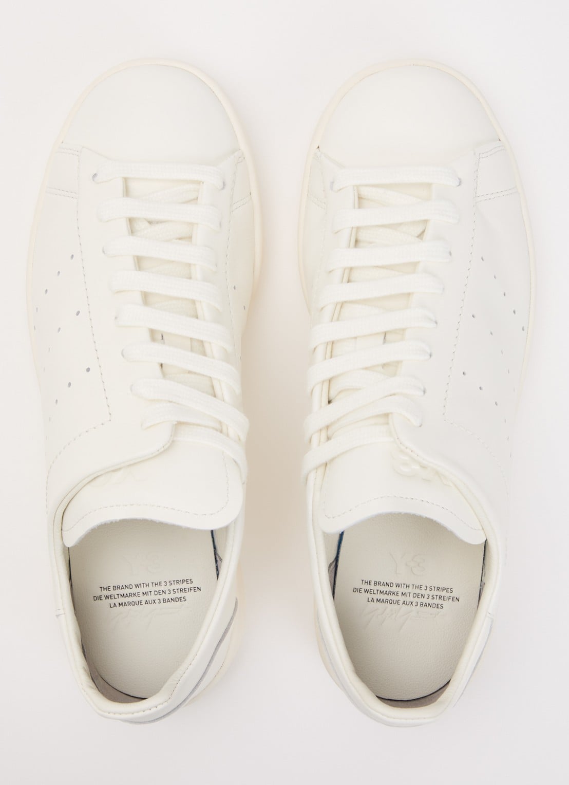 Y-3 Diagonal Stan Smith sneaker van leer - detail 3 wit