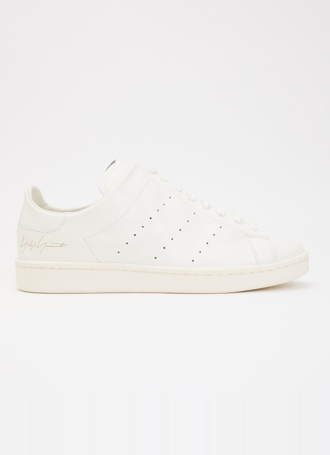 Y-3 Diagonal Stan Smith sneaker van leer - voorkant 5 wit