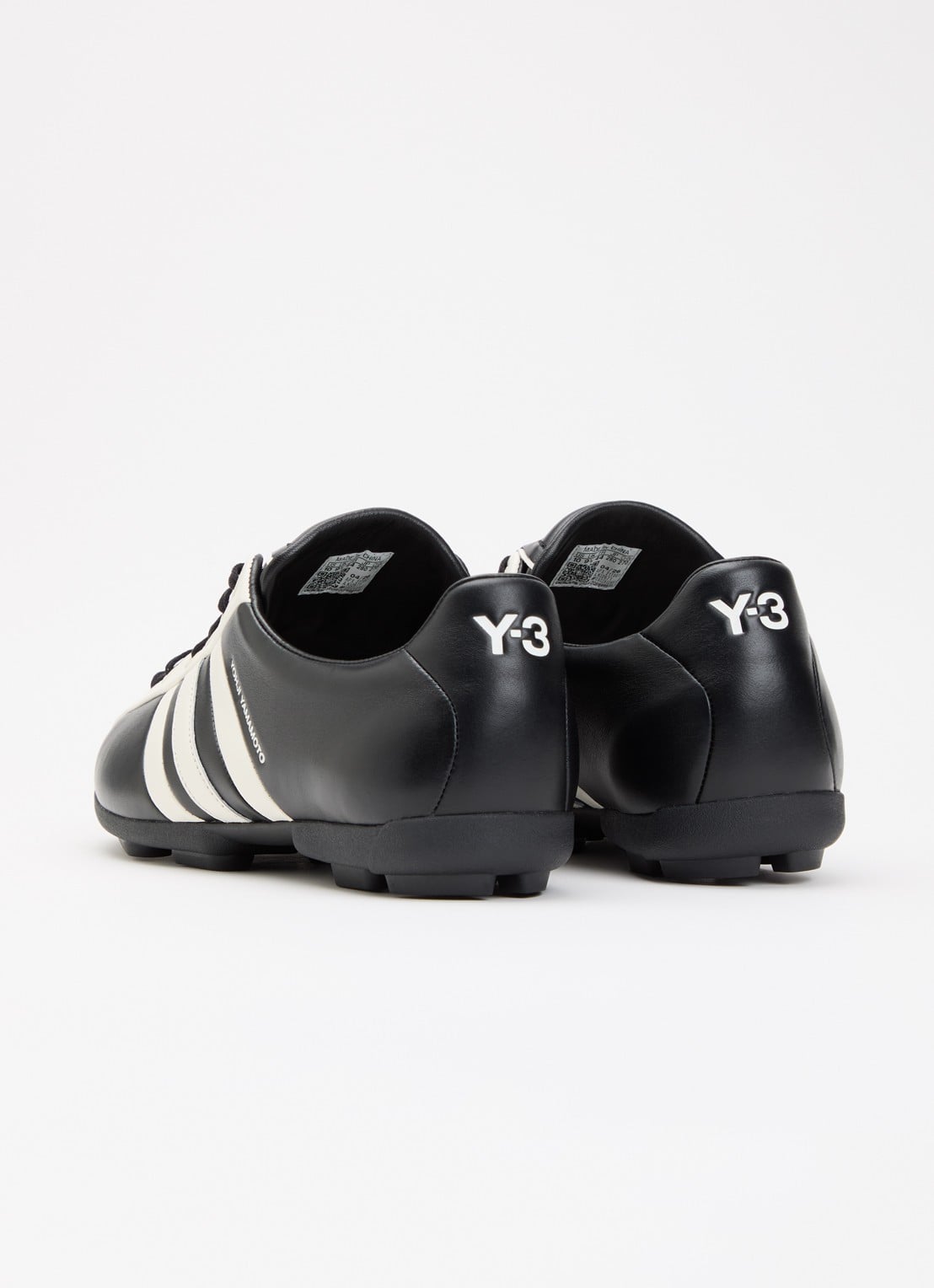 Y-3 Field sneaker van leer  - achterkant 5 zwart