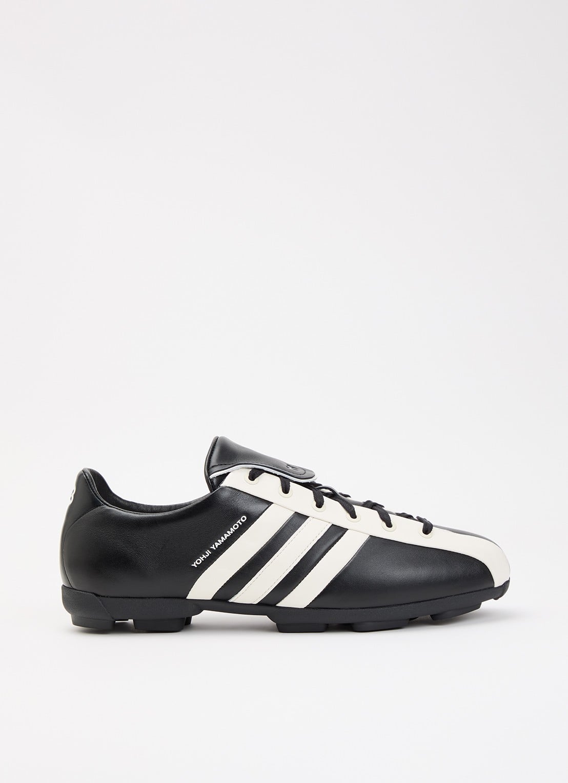 Y-3 Field sneaker van leer  - voorkant 4 zwart