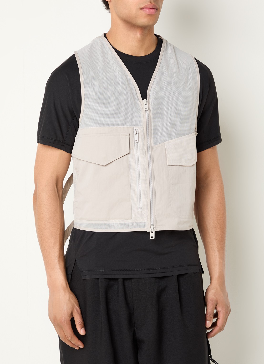 Y-3 Gilet met klepzakken - detail 4 bruin