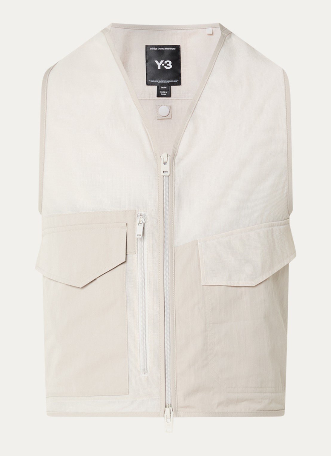 Y-3 Gilet met klepzakken - voorkant 2 bruin