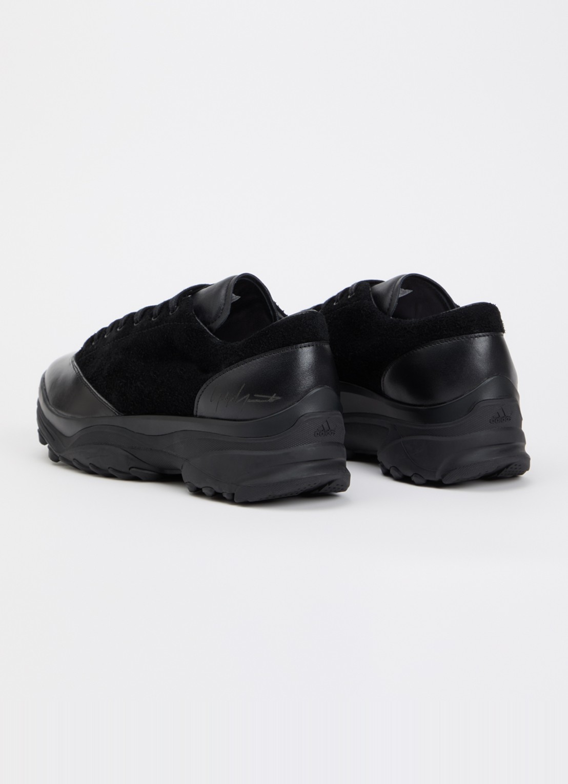 Y-3 GSG9 Lo sneaker van suède met details van leer - achterkant 5 zwart