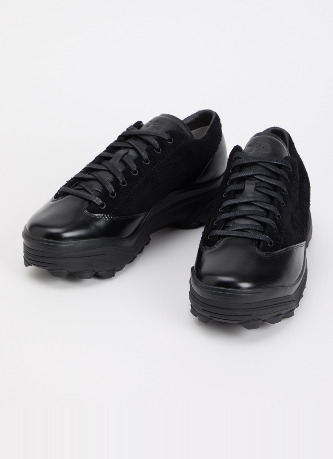 Y-3 GSG9 Lo sneaker van suède met details van leer - detail 2 zwart