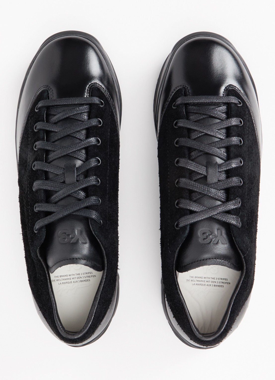 Y-3 GSG9 Lo sneaker van suède met details van leer - detail 3 zwart