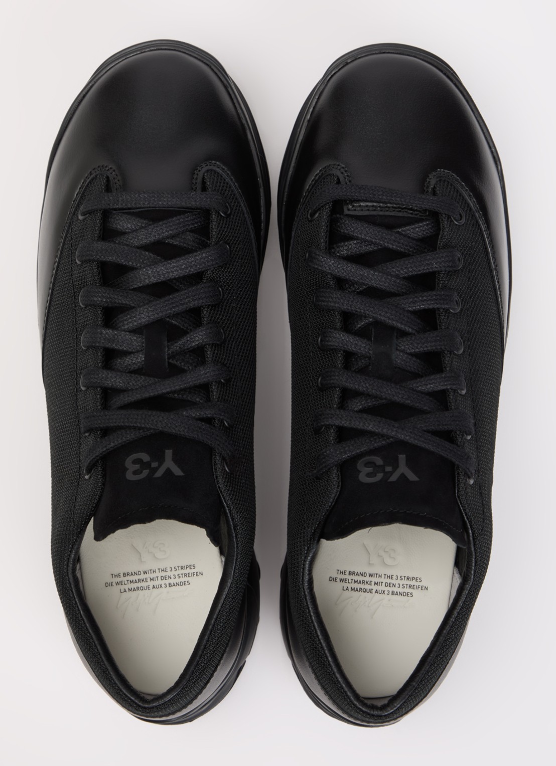 Y-3 GSG9 LOW sneaker van leer met suède bovenwerk - detail 2 zwart