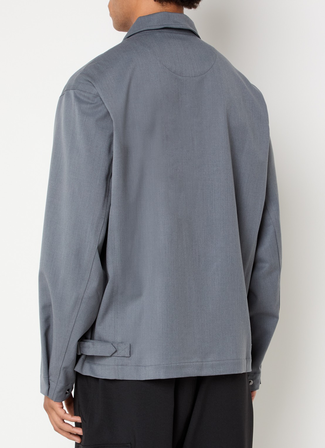 Y-3 Jack in wolblend met steekzakken - achterkant 3 grijs
