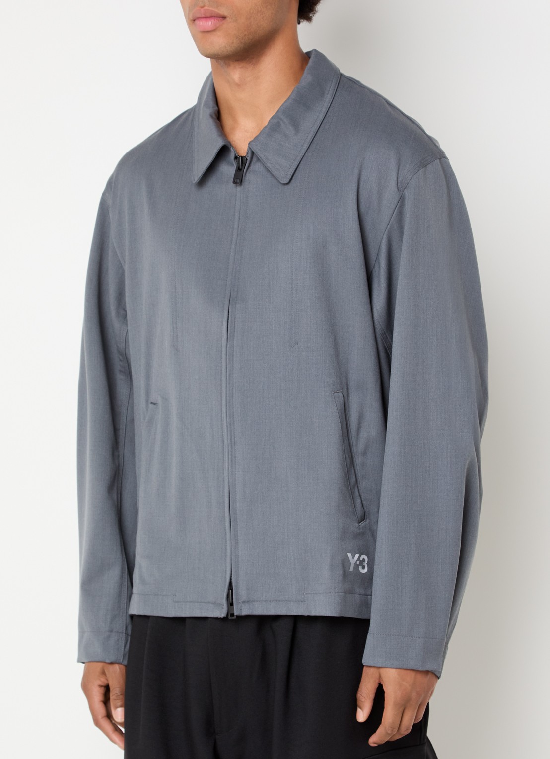 Y-3 Jack in wolblend met steekzakken - detail 4 grijs