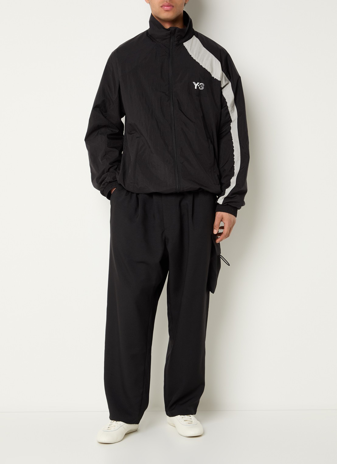 Y-3 Jack met logo- en backprint - voorkant 3 zwart