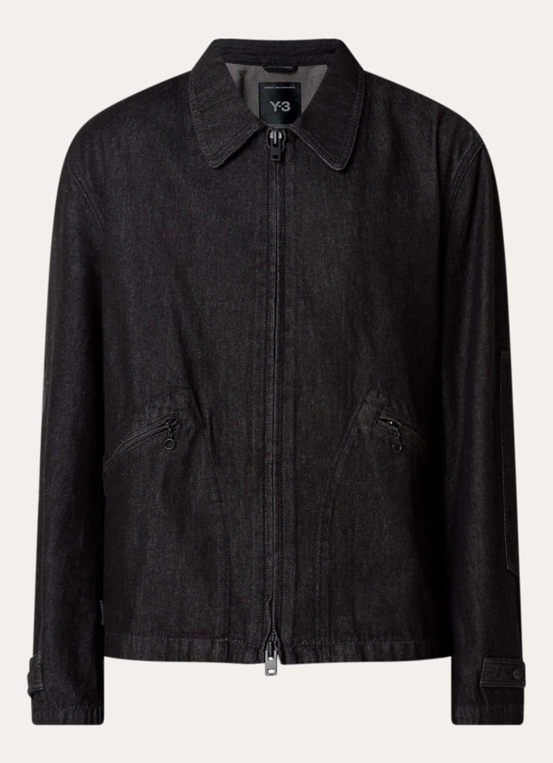 Y-3 Jack van denim met steekzakken - voorkant zwart
