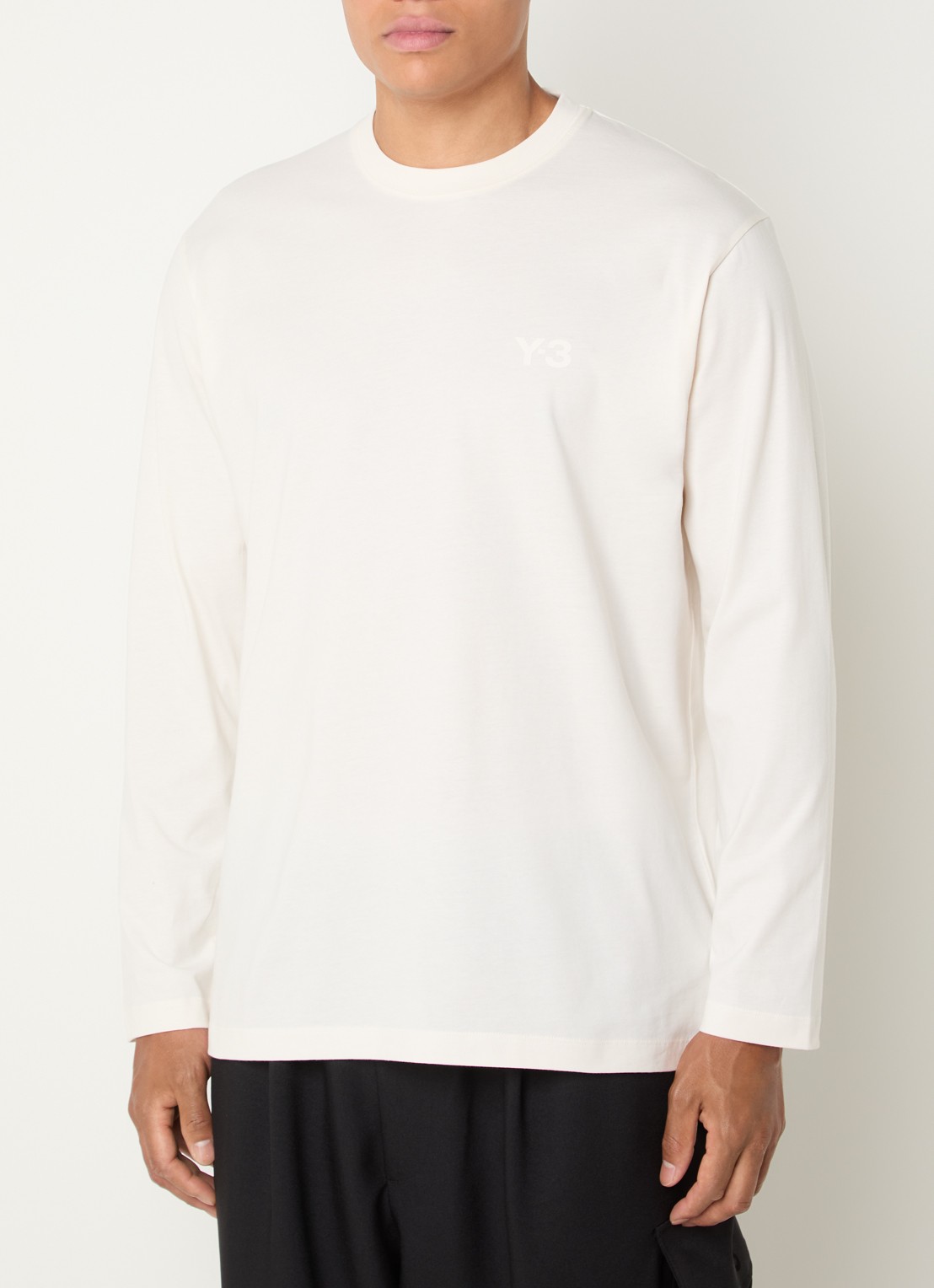 Y-3 Longsleeve met logo - detail 3 beige