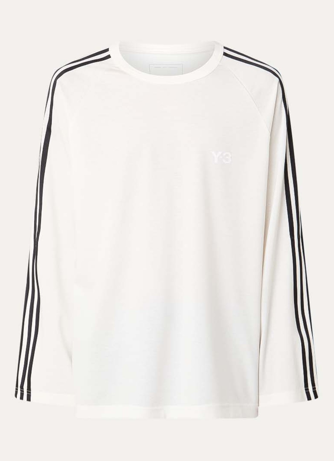 Y-3 Longsleeve met logoprint - voorkant wit