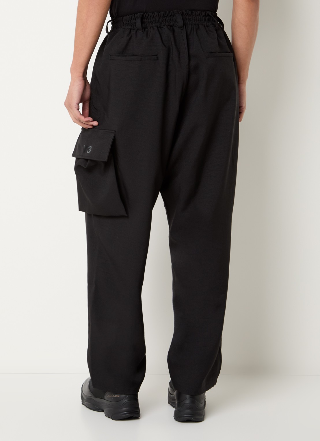 Y-3 Loose fit cargobroek met steekzakken - achterkant 5 zwart