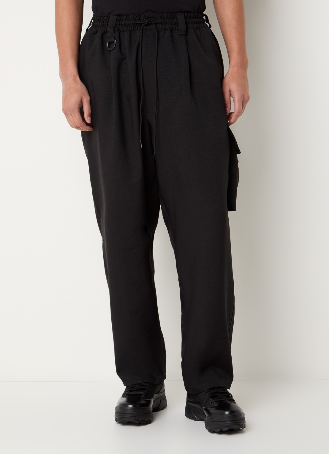 Y-3 Loose fit cargobroek met steekzakken - detail 3 zwart