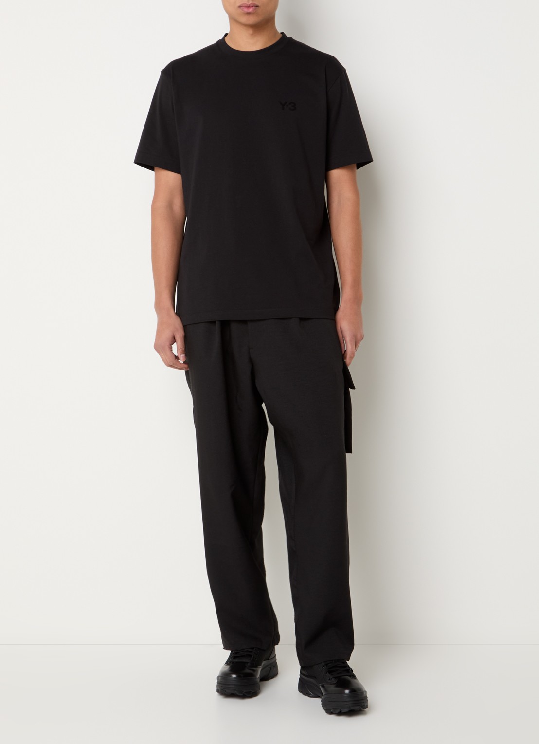 Y-3 Loose fit cargobroek met steekzakken - voorkant 2 zwart