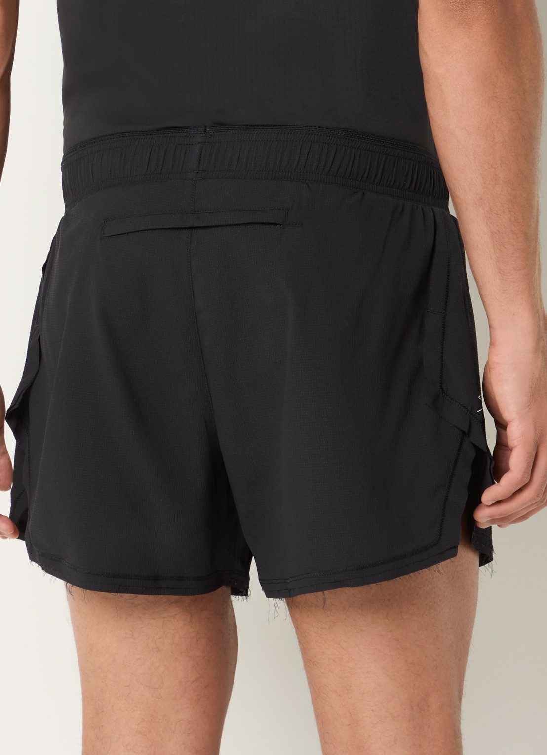 Y-3 Loose fit korte broek met logoprint - achterkant zwart