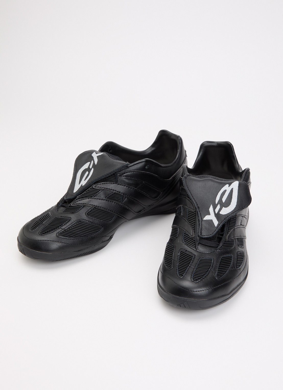 Y-3 Predator Precision sneaker van leer - detail zwart
